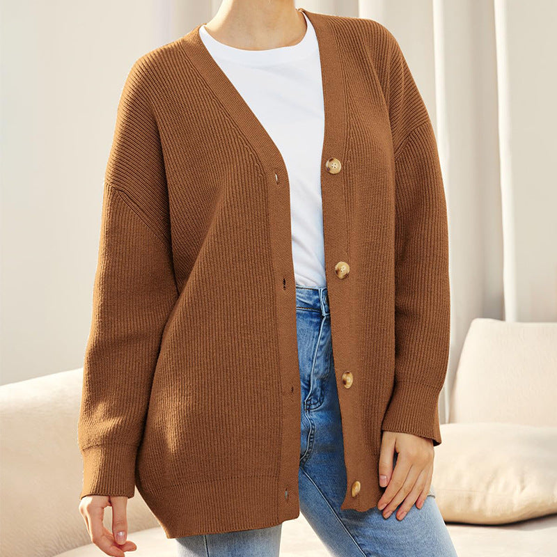 Natalie - Women's Oversized Cardigan with Buttons