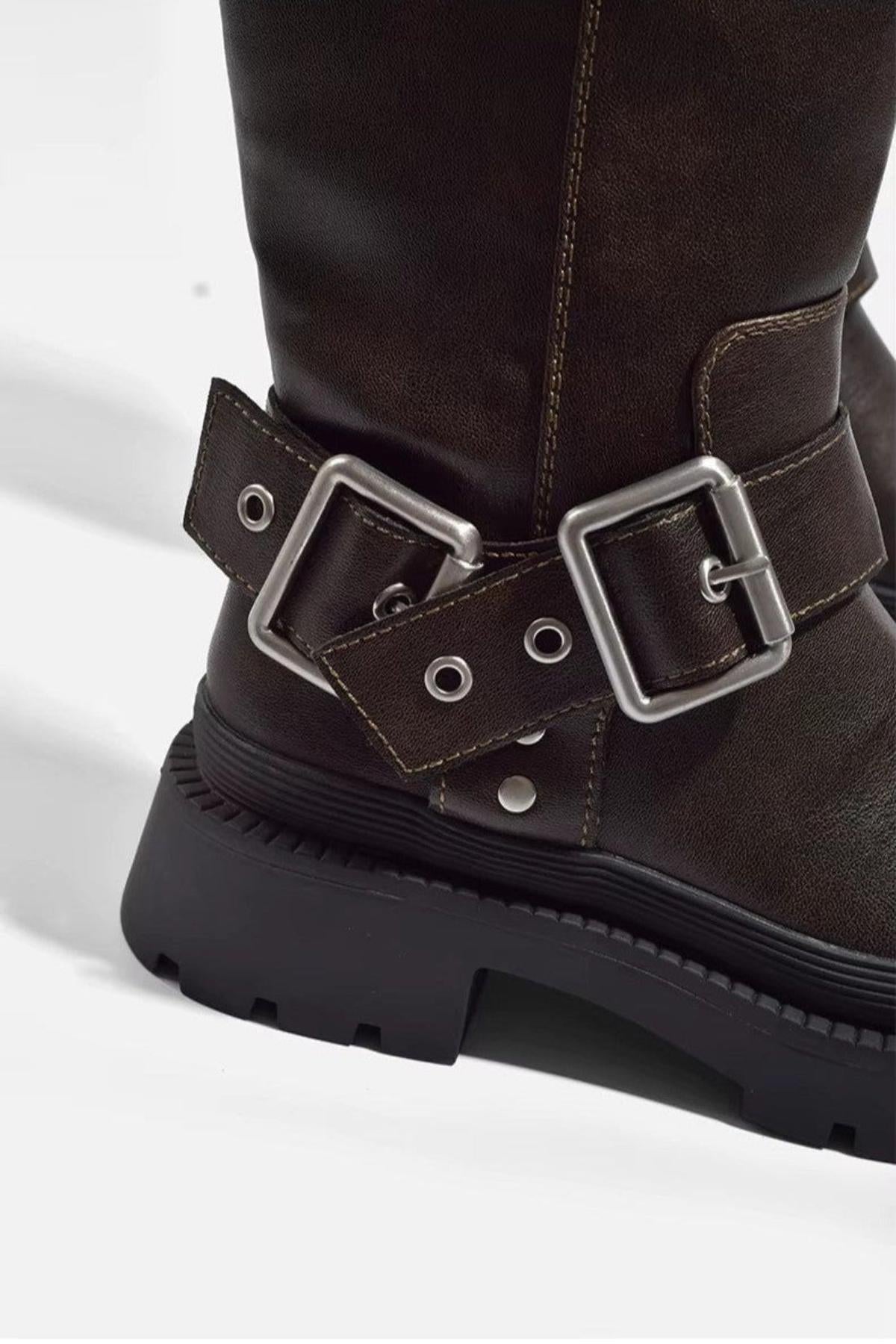 Beth - Women's Robuste Biker-Reitstiefel
