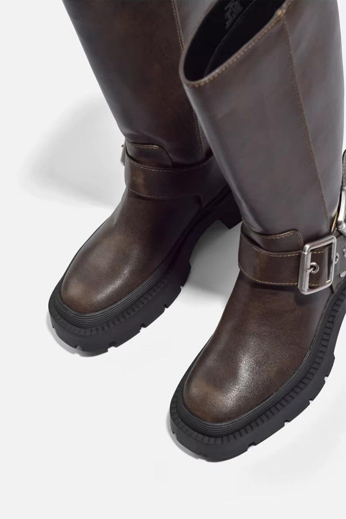 Beth - Women's Robuste Biker-Reitstiefel