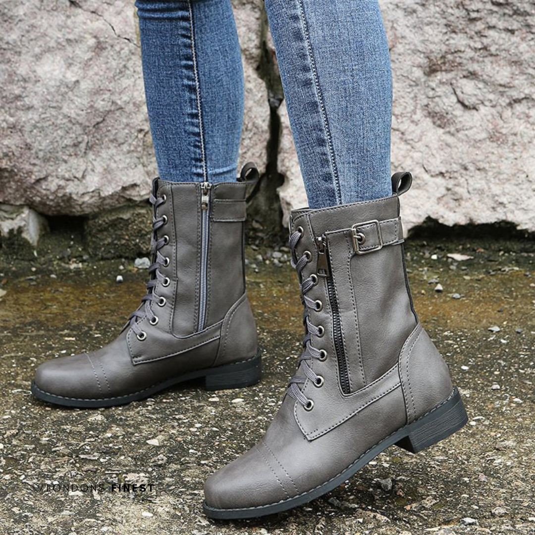Beth - Women's Orthopedic Spring Boots with Lacing