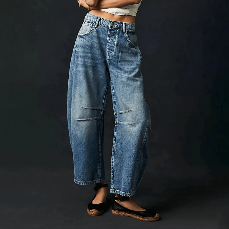 Zoe - Women's High-Waist-Jeans with lockerer Fit