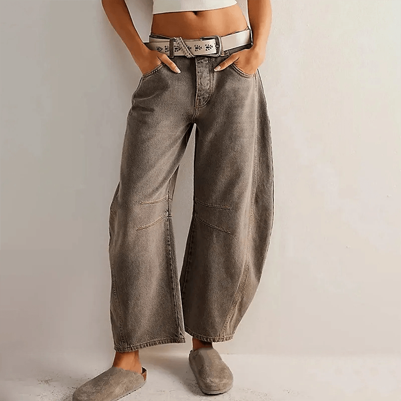 Zoe - Women's High-Waist-Jeans with lockerer Fit