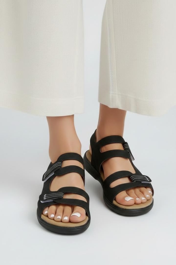 Amelia - Women's-Sandals with Heel and mehreren Strap in Zehenbereich