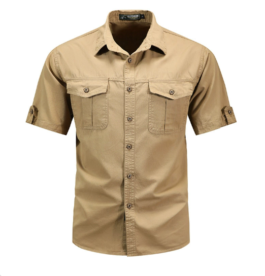 Janet - Men's Spring Utility-Taschenhemd