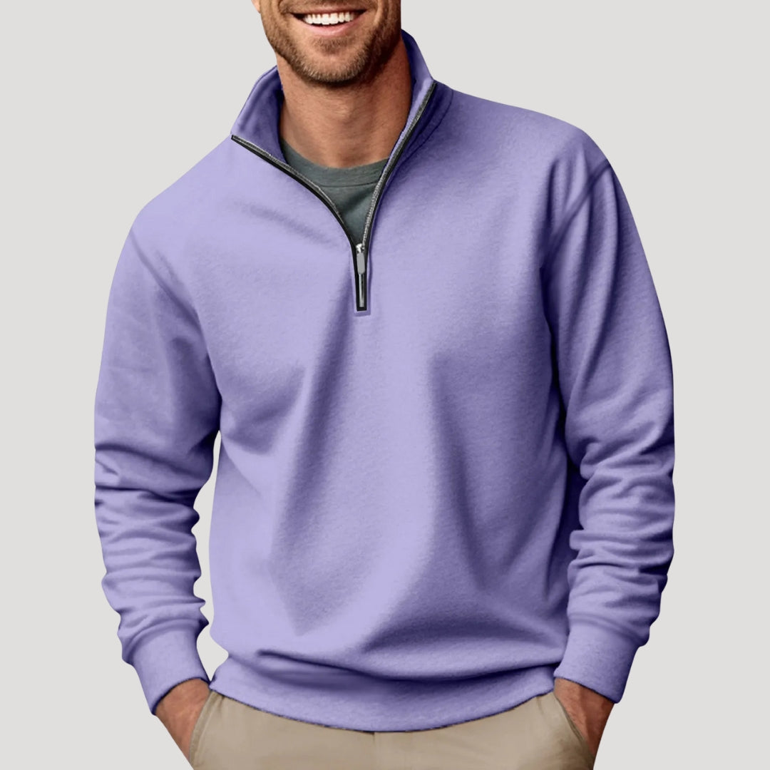 Glen - Men's Classic Sweater with Quarter Zip
