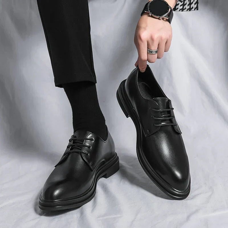 Ross - Men's Glittery Lace-Up Derby Shoes
