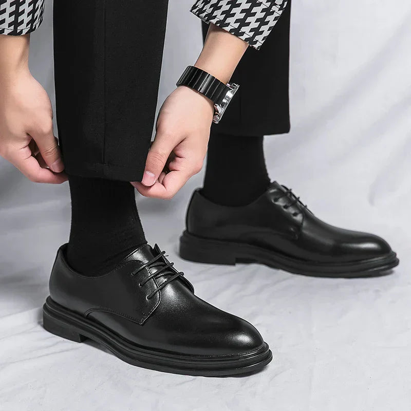 Ross - Men's Glittery Lace-Up Derby Shoes