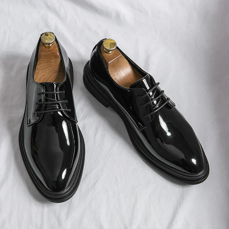 Ross - Men's Glittery Lace-Up Derby Shoes