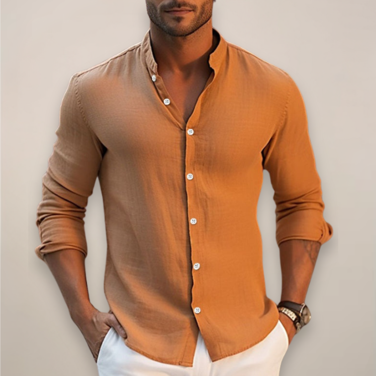 Angus - Men's Casual Summer Shirt with Buttons