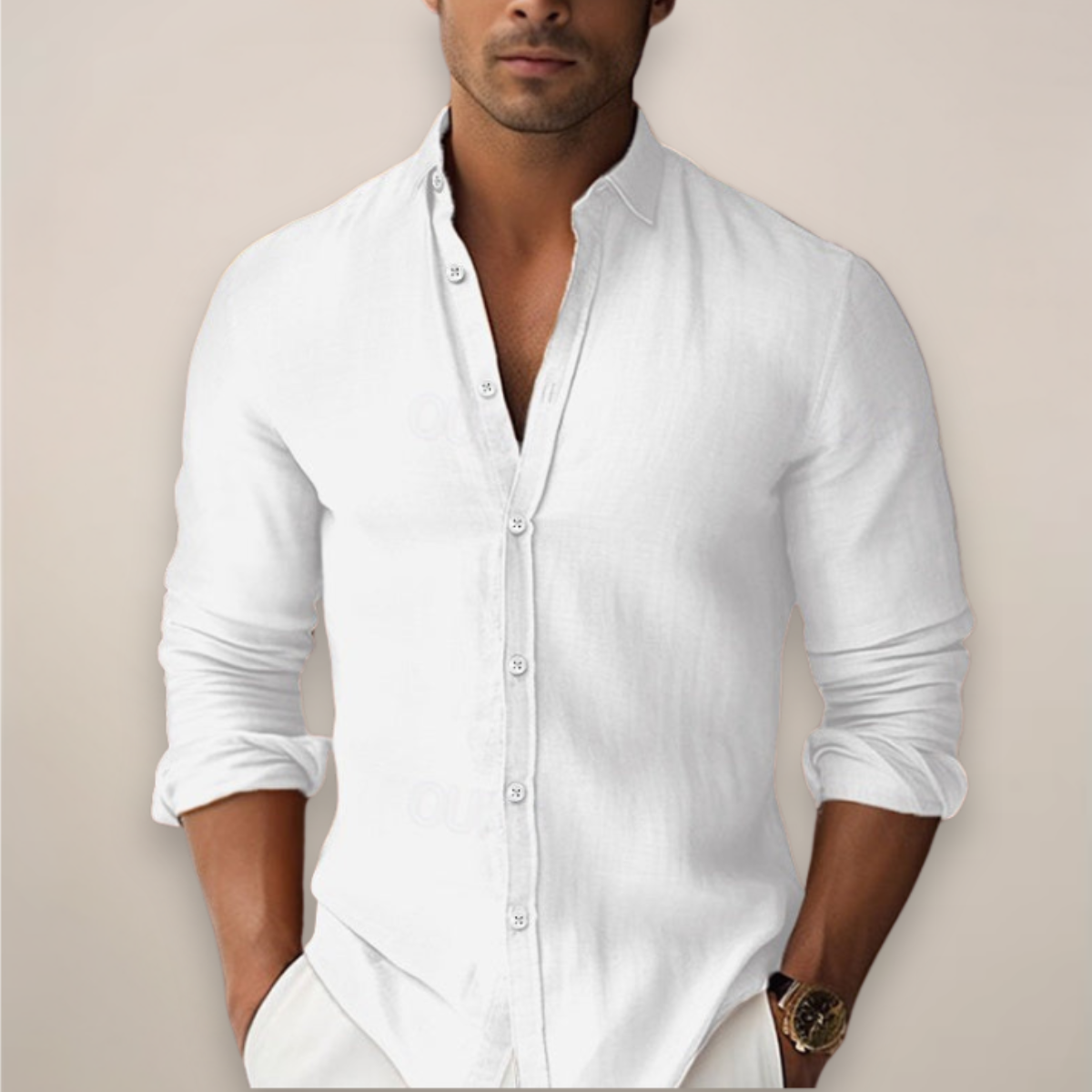 Angus - Men's Casual Summer Shirt with Buttons