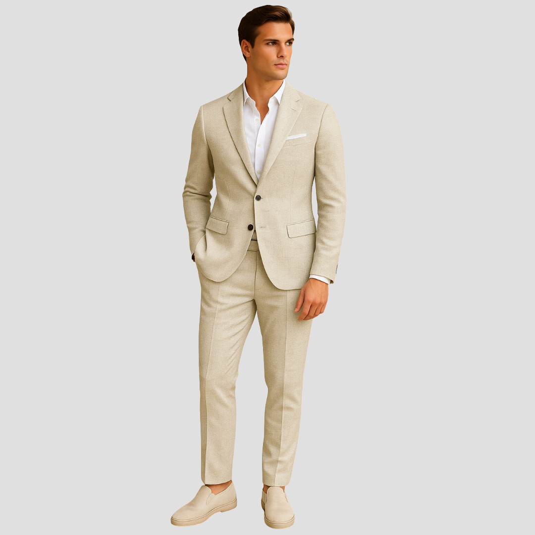 Nathan - Men's Spring Three-Piece Checked Suit