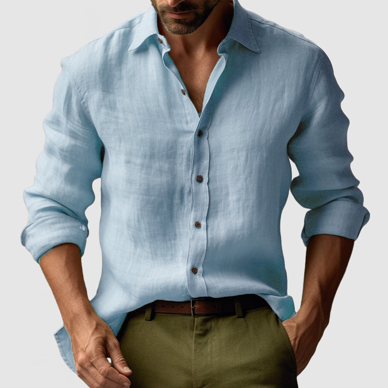 Cameron - Men's Vintage-Shirt with Buttons