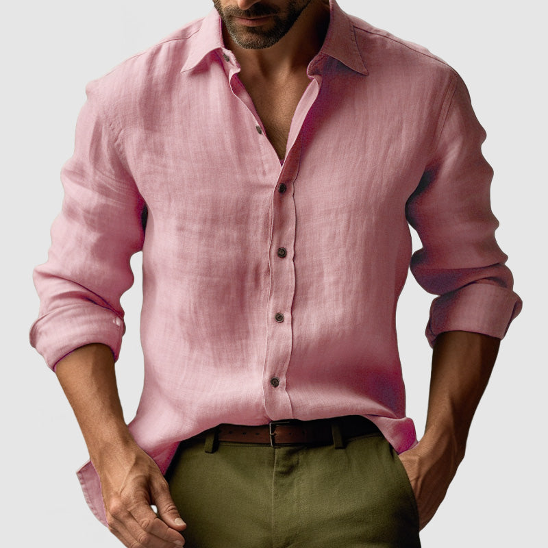 Cameron - Men's Vintage-Shirt with Buttons