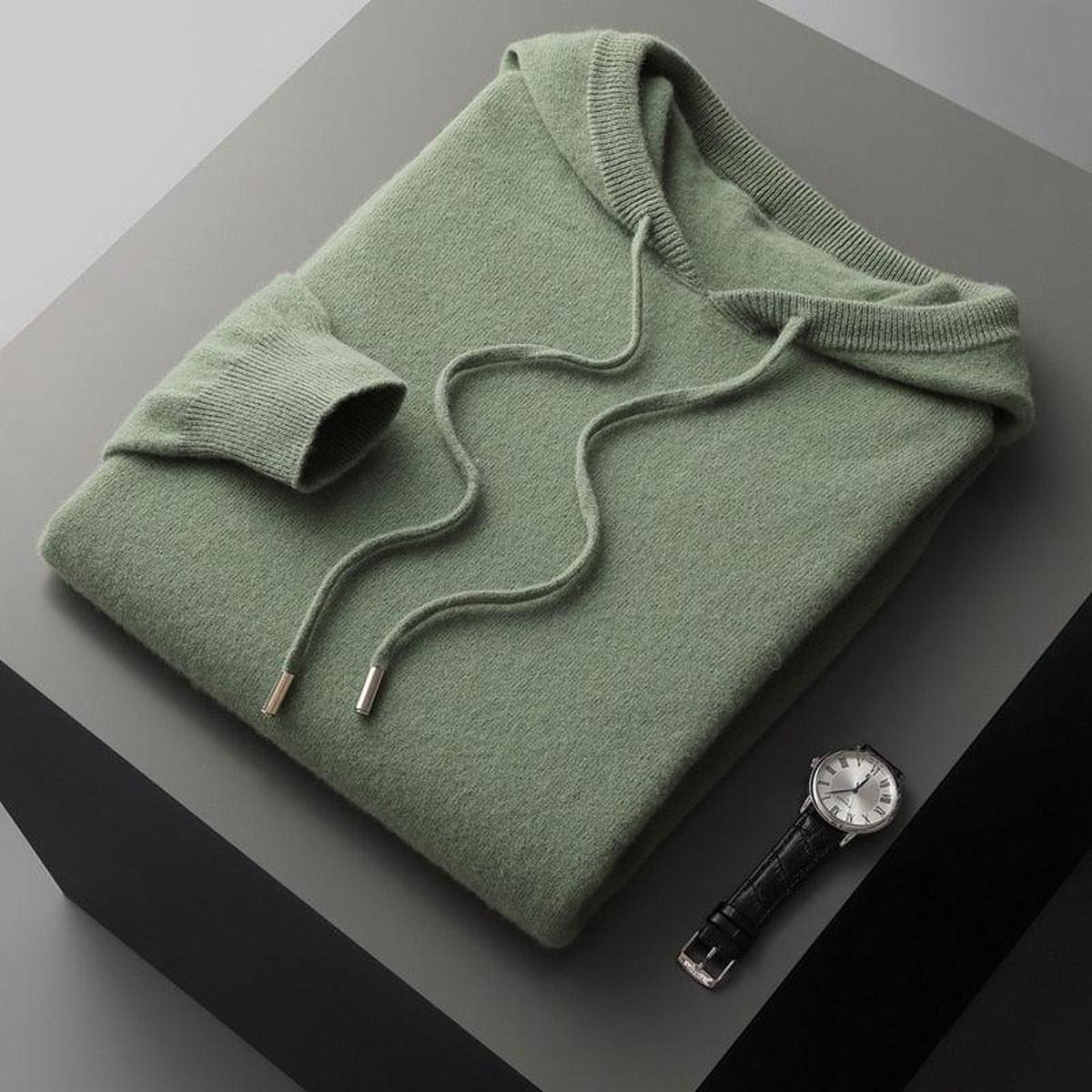 Jennifer - Men's Casual Knit Sweater with Hood
