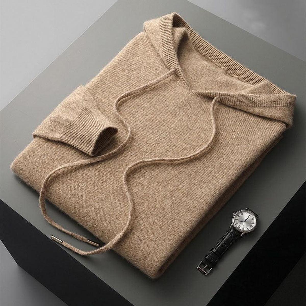 Jennifer - Men's Casual Knit Sweater with Hood