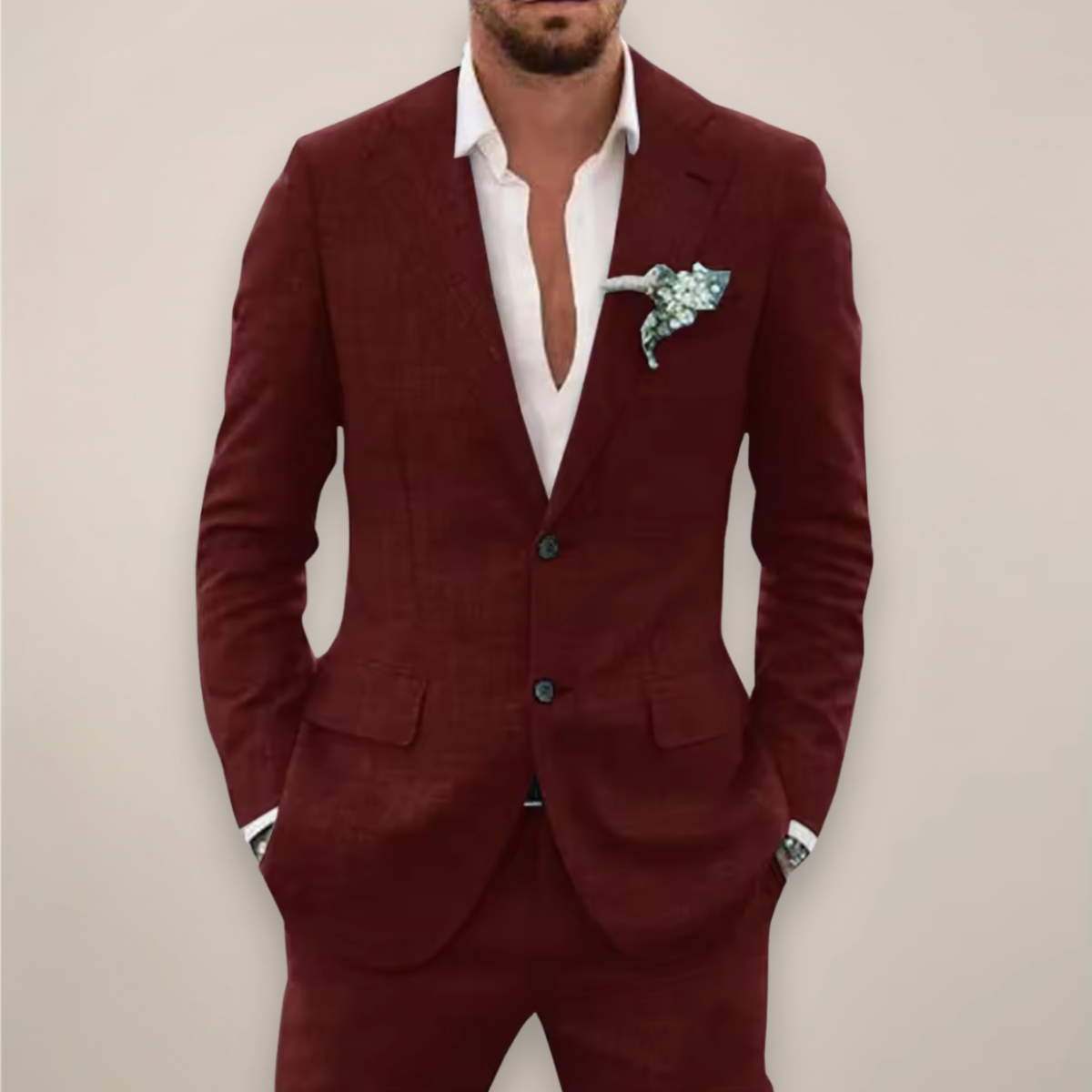 Rory - Men's Two-Piece Single-Breasted Suit-Set