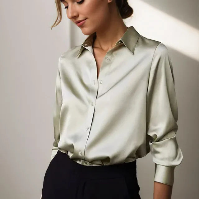 Lorraine - Women's Classic Elegant Button-Down Blouse