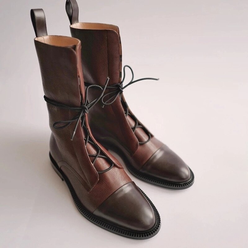 Abigail - Women's Casual Shoes with Round Toe and Ankle-High