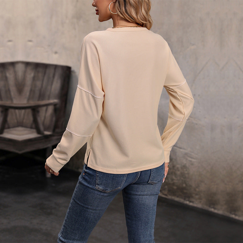 Lauren - Women's Long Sleeve Casual Top with Buttons