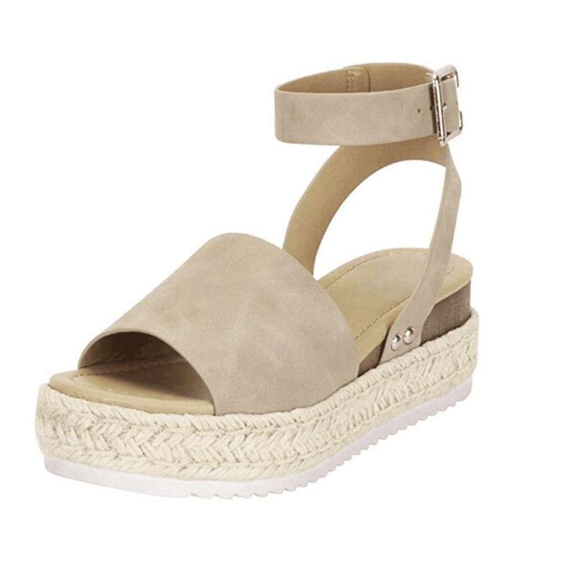 Rebecca - Women's Plateau Ankle Strap Wedge Heel Sandals