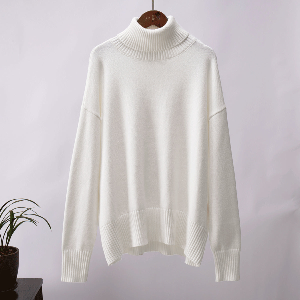 Amber - Women's Casual Warm Knit Sweater with geripptem Saum