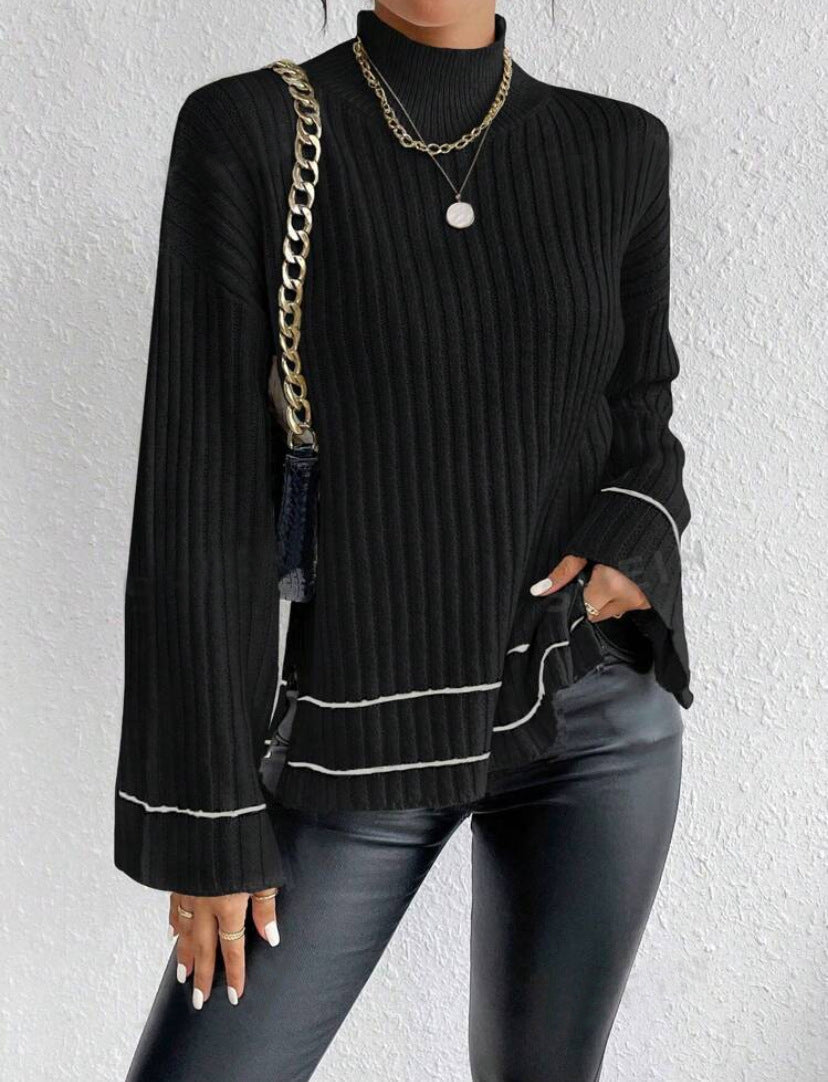 Deborah - Women's Ribbed Turtleneck Sweater for Spring