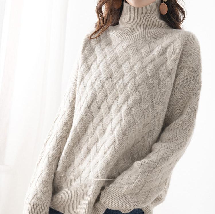 Tina - Women's Turtleneck Sweater for Spring
