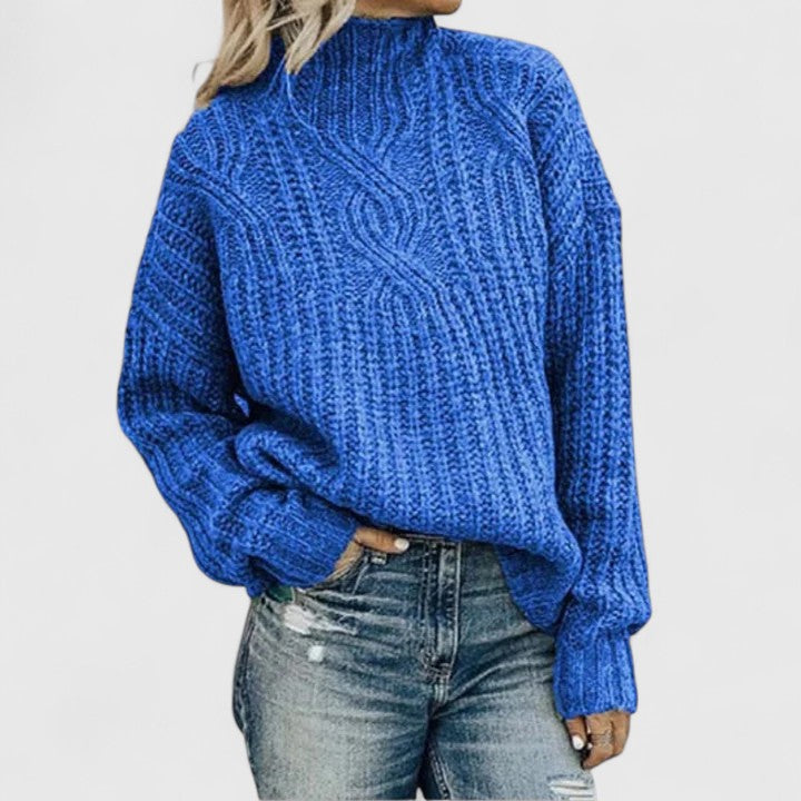 Isla - Women's Ribbed Spring Sweater with langen Sleeves