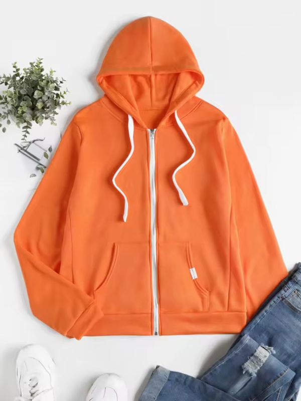 Eleanor - Women's Hooded Jacket with durchgehendem Zip and Long Sleeve
