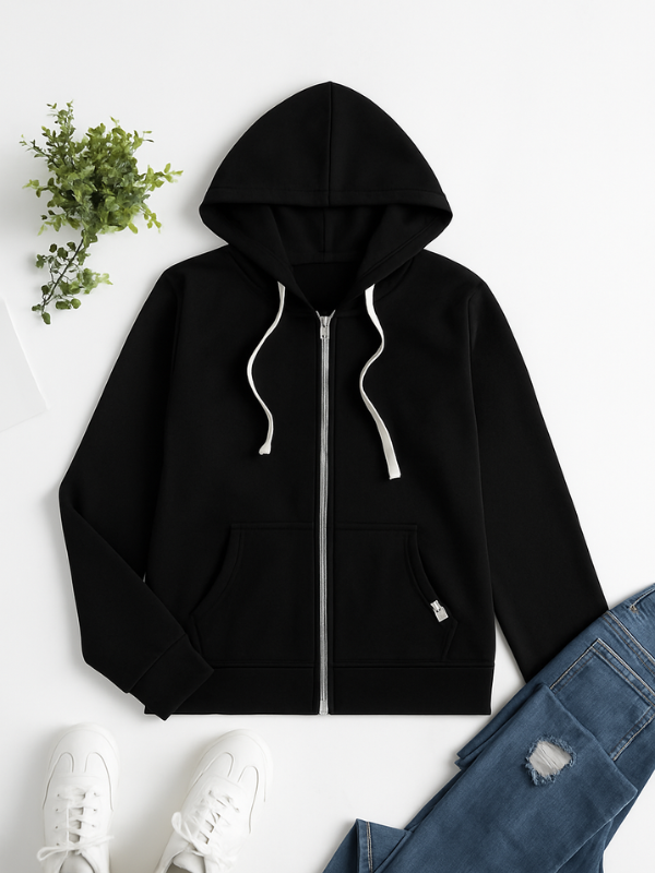 Eleanor - Women's Hooded Jacket with durchgehendem Zip and Long Sleeve