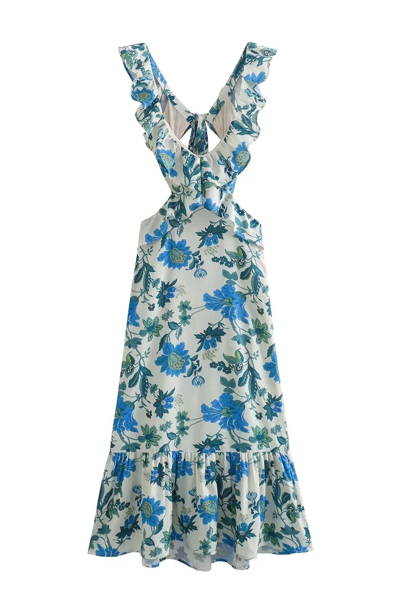 Abigail - Women's Floral Elegant Ruffle Maxi Dress