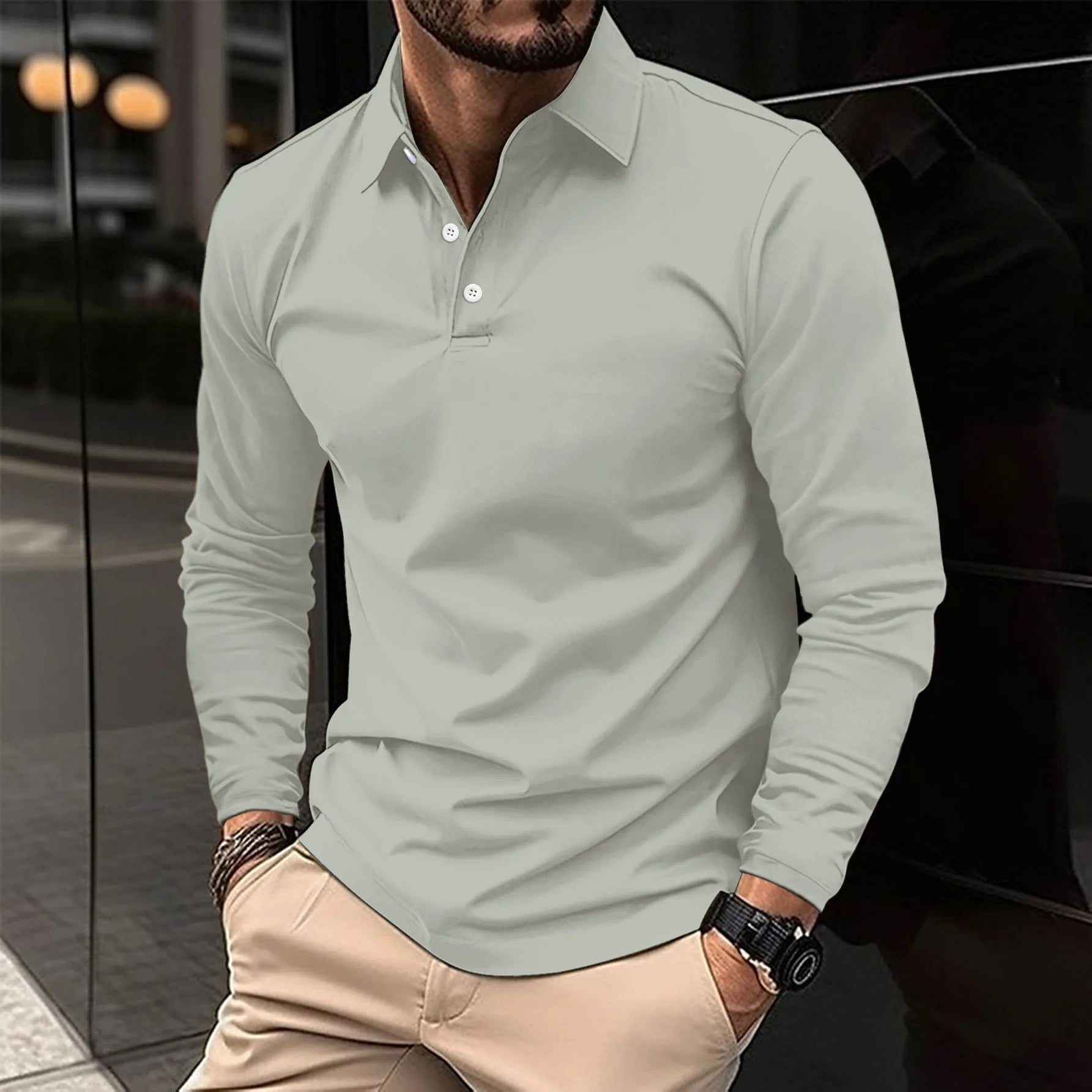 Taylor - Klassisches Long Sleeve-Polo Shirt