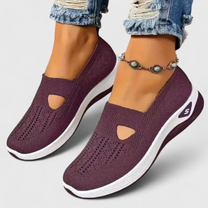 Donna - Women's Slip-On Breathable Mesh-Walking-Sneaker