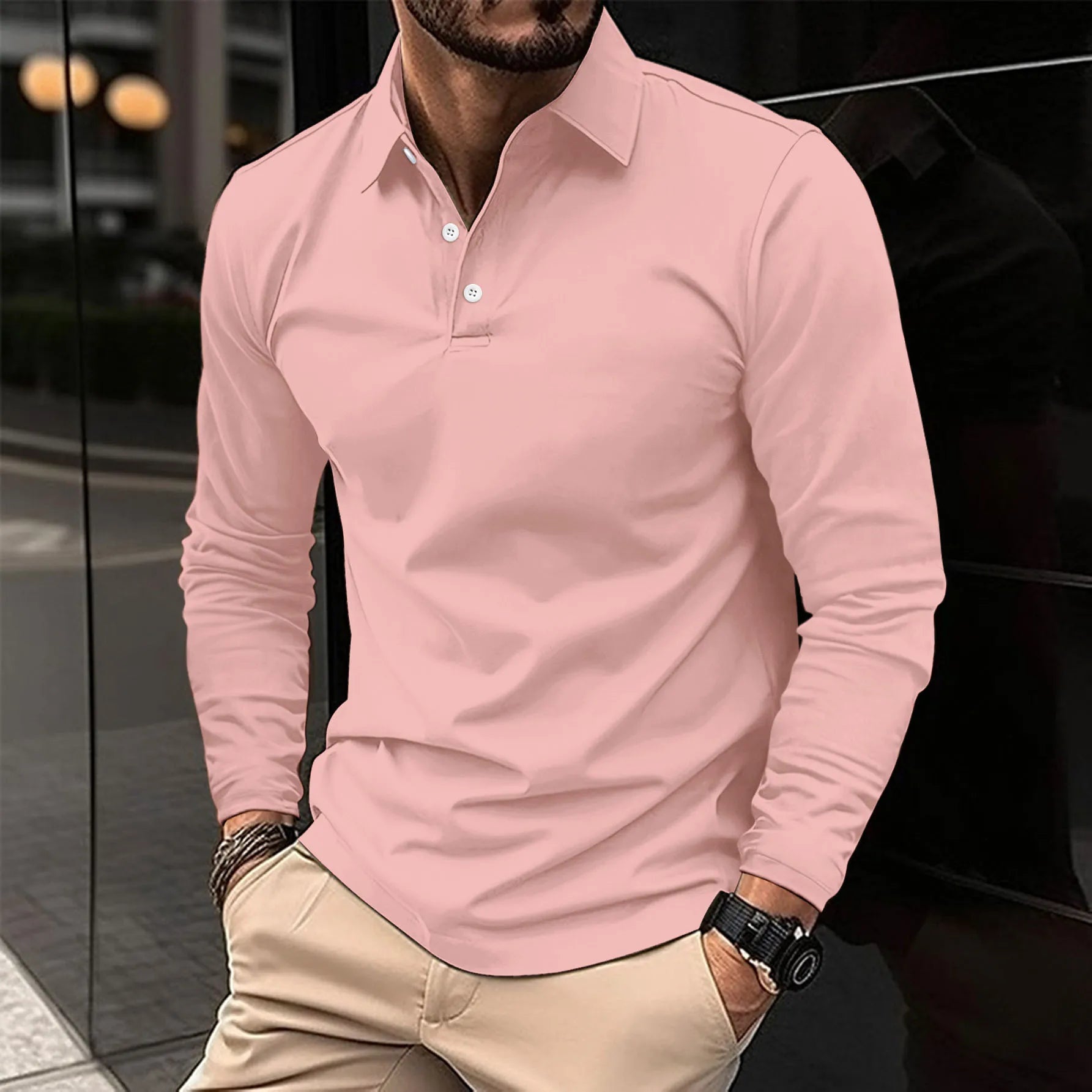 Taylor - Klassisches Long Sleeve-Polo Shirt