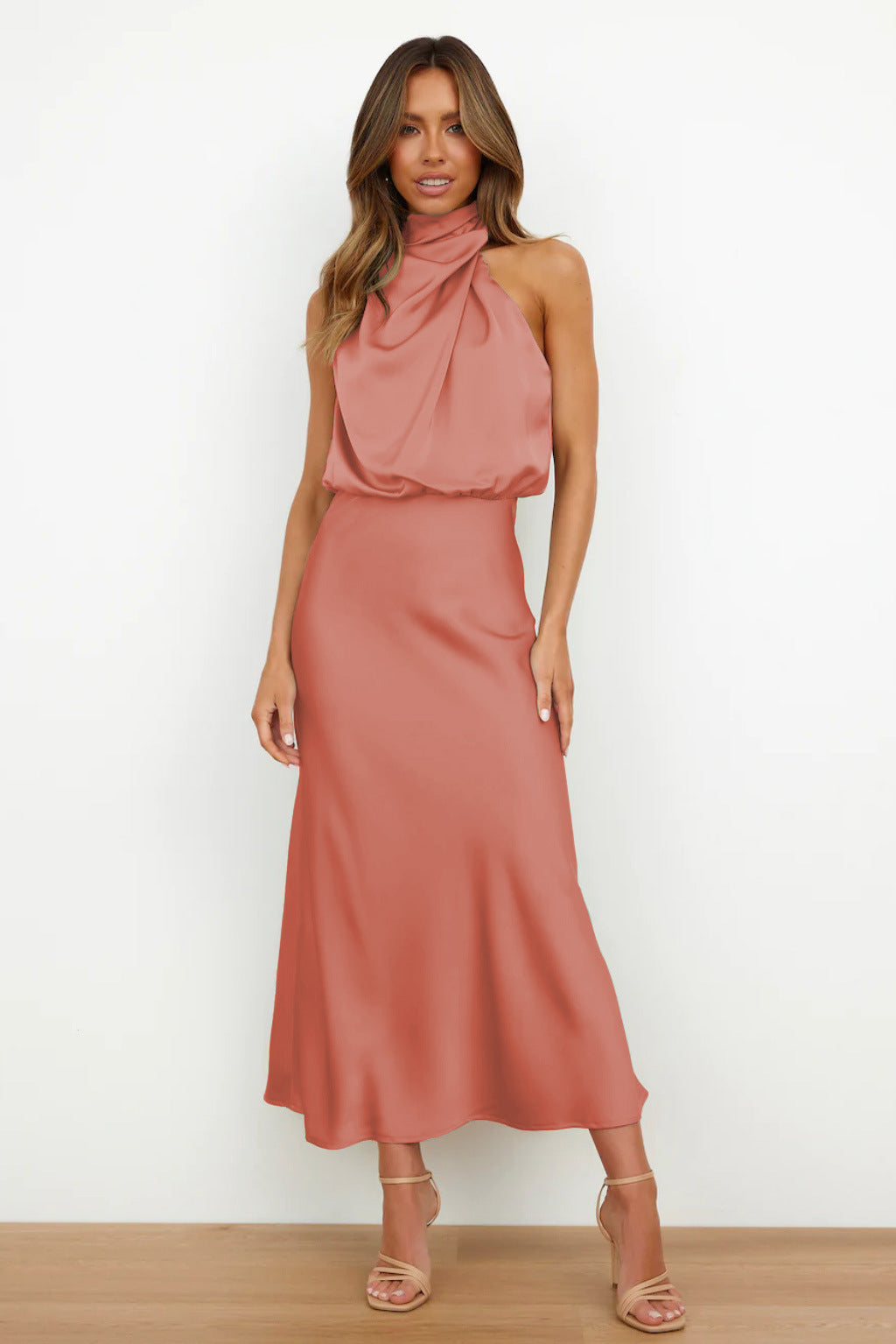 Ruby - Women's Chic Halterneck Evening Dress