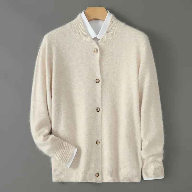 Ella - Women's Soft Cardigan with Button Placket vorne