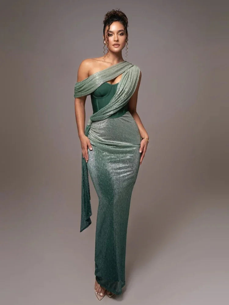 Michelle - Women's a-Schulter Evening Dress