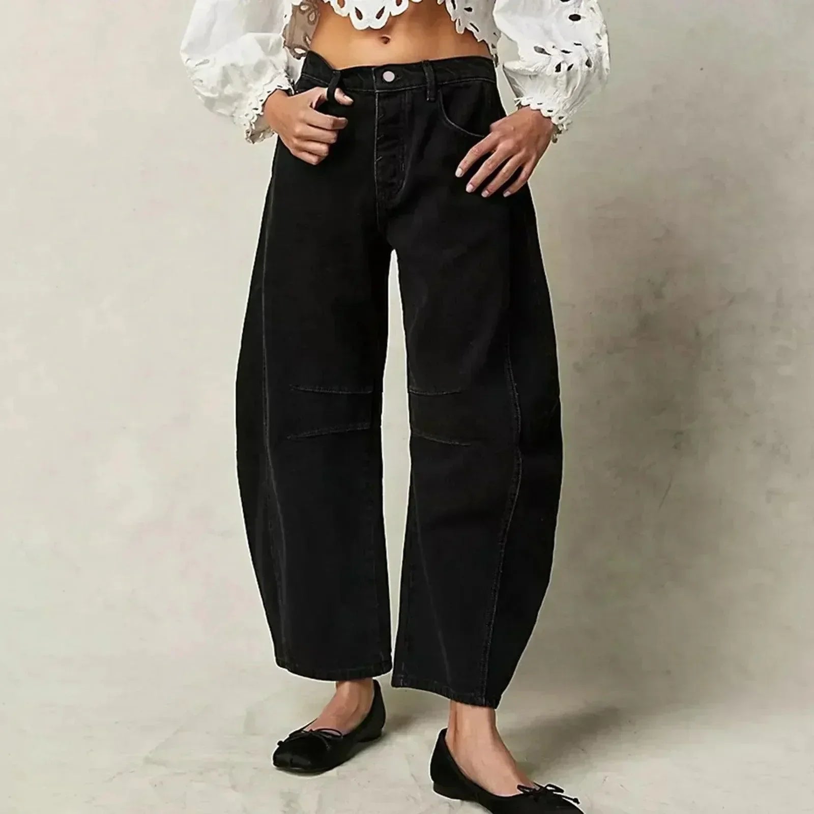 Zoe - Women's High-Waist-Jeans with lockerer Fit