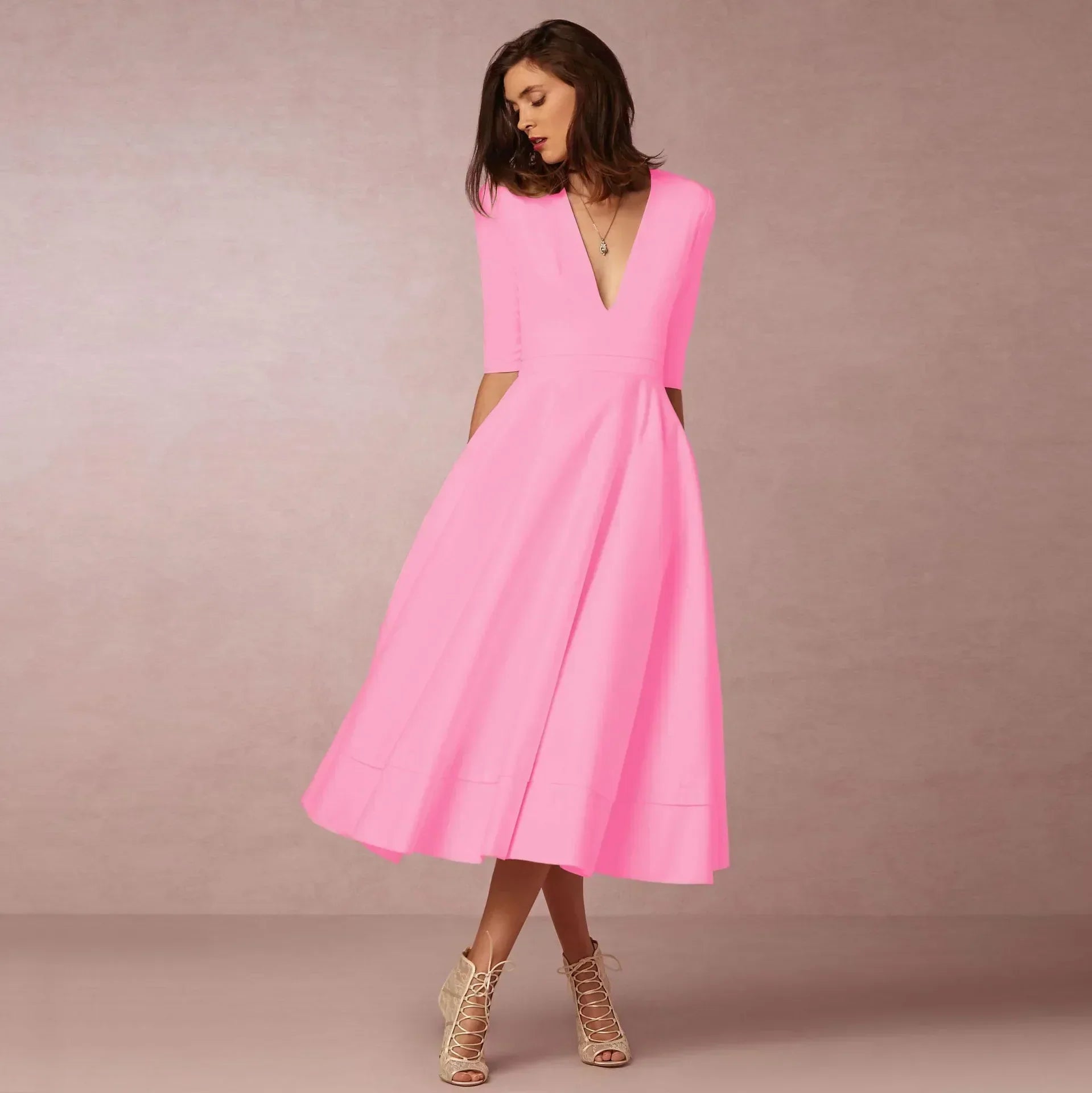 Isabella - Women's Elegant Flowing Midi Dress