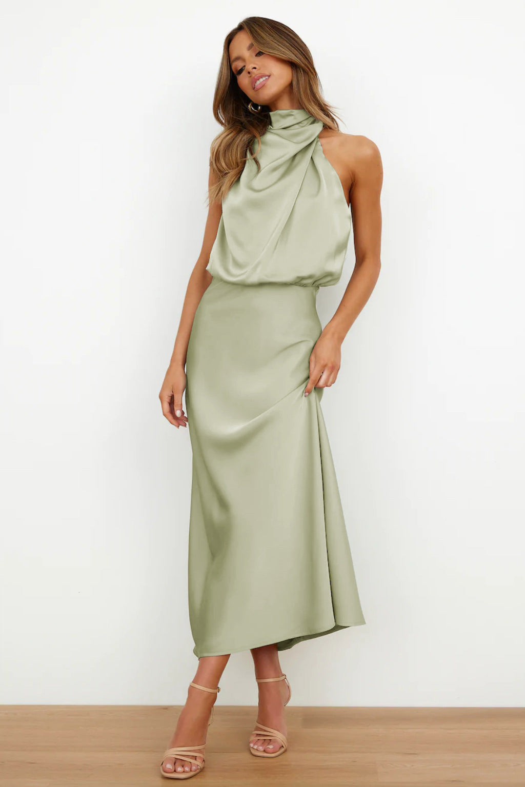 Ruby - Women's Chic Halterneck Evening Dress