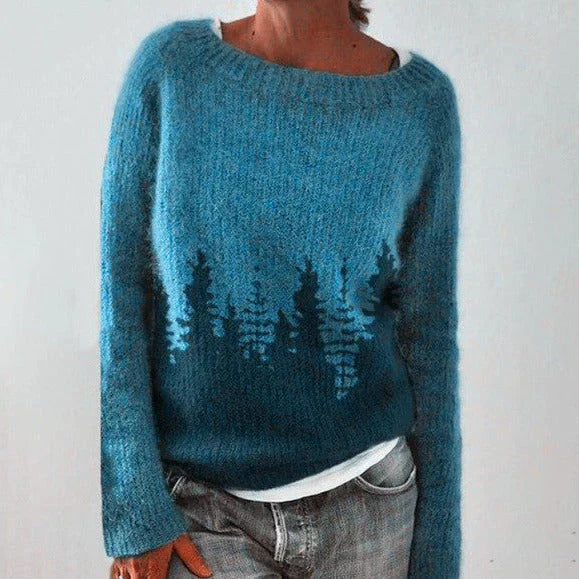 Amelia - Women's-Spring-Christmas Sweater with nordischem Pattern