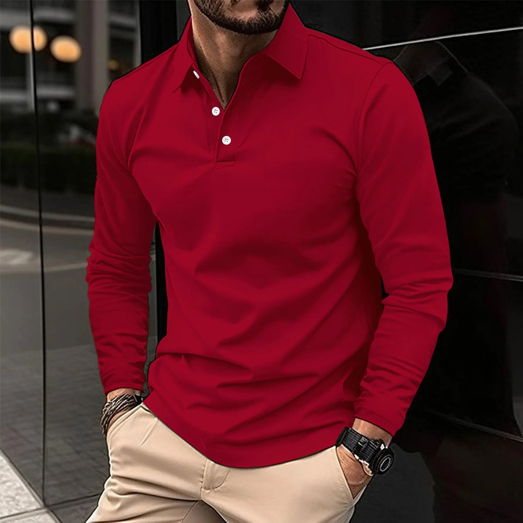 Taylor - Klassisches Long Sleeve-Polo Shirt