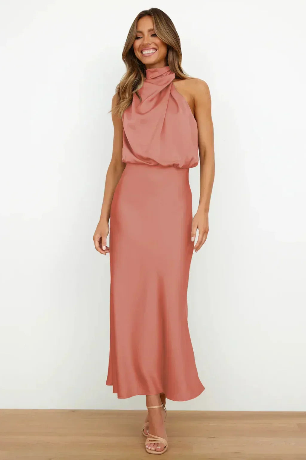 Ruby - Women's Chic Halterneck Evening Dress