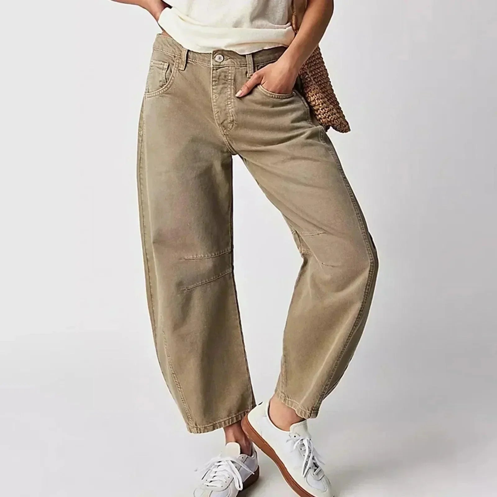 Zoe - Women's High-Waist-Jeans with lockerer Fit
