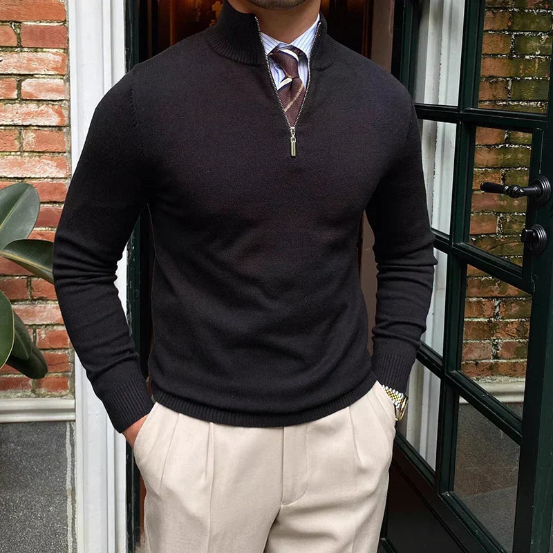 Casey - Men's Spring Quarter-Zip Sweater