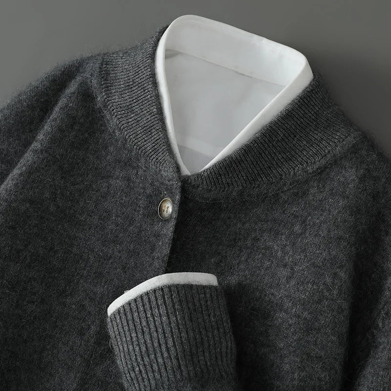 Ella - Women's Soft Cardigan with Button Placket vorne