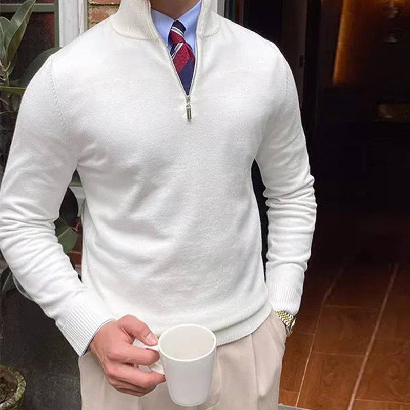 Casey - Men's Spring Quarter-Zip Sweater