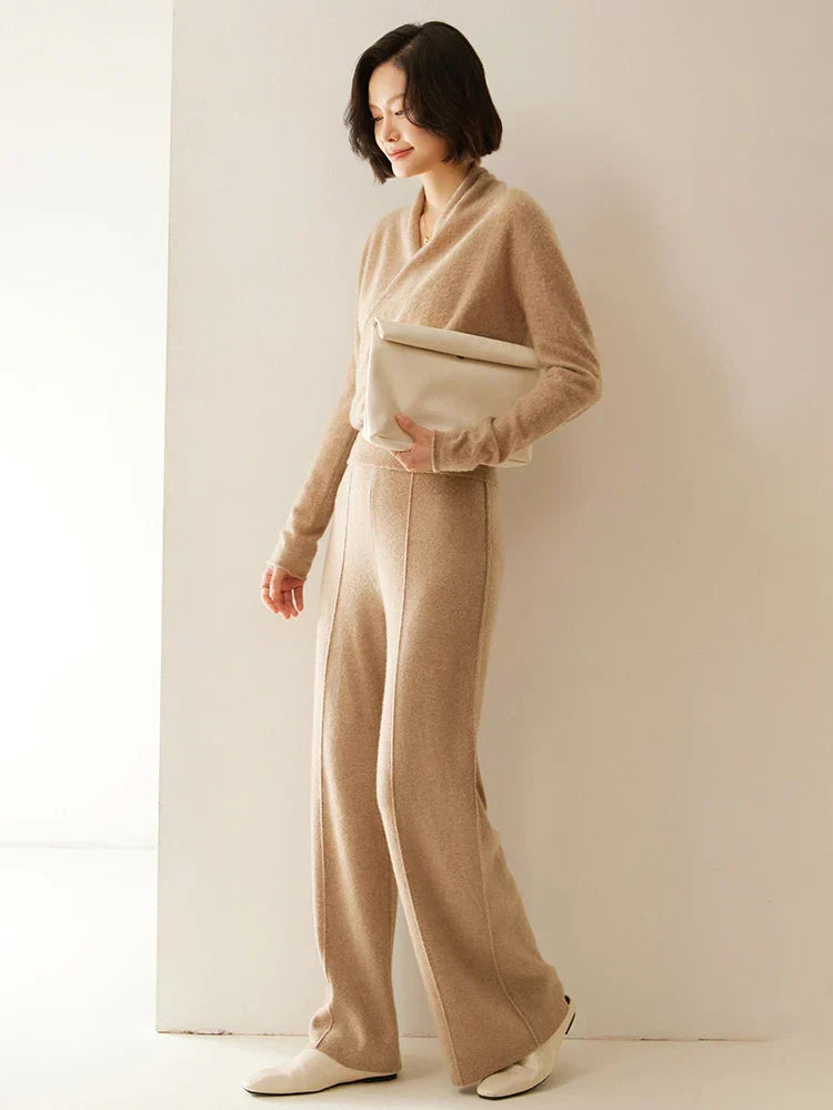 Sandra - Women's Elegant Wrap Sweater with Crossover Design