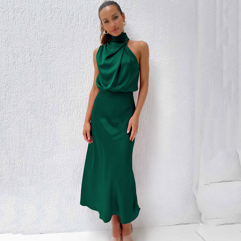 Ruby - Women's Chic Halterneck Evening Dress