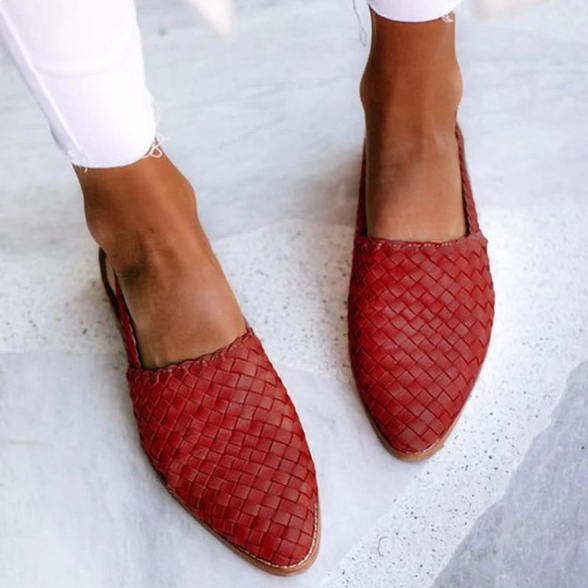 Audrey - Women's Spring Geflochtene Slingback-Ballerinas